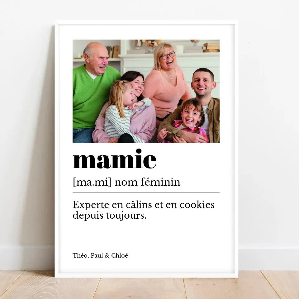 Affiche personnalisée définition mamie - cestfrancais.fr