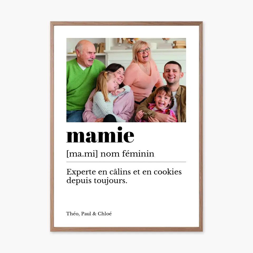 Affiche personnalisée définition mamie - cestfrancais.fr