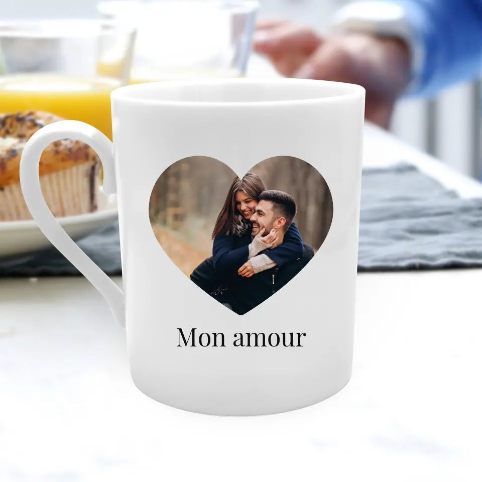 Mug photo cœur