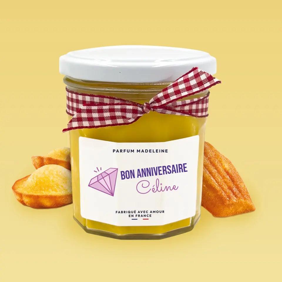 Bougie pot de confiture - Bon anniversaire 