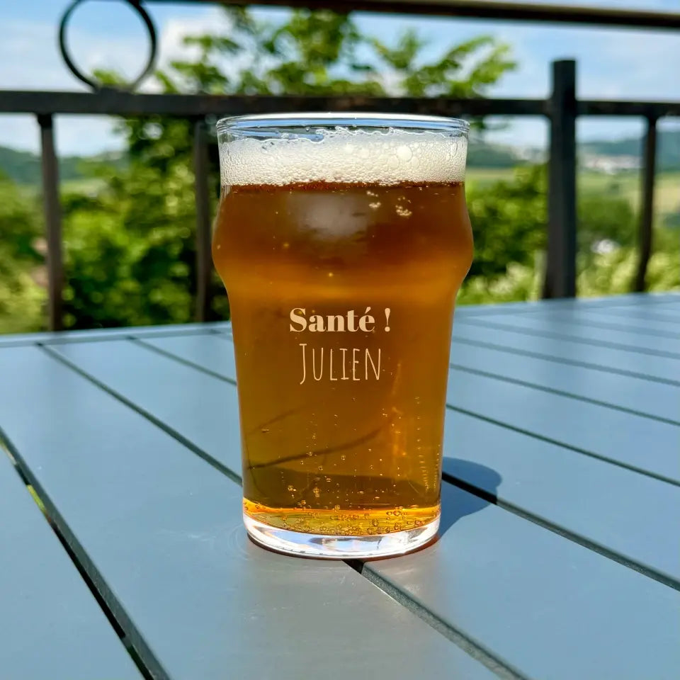 Verre à bière personnalisé - Santé !