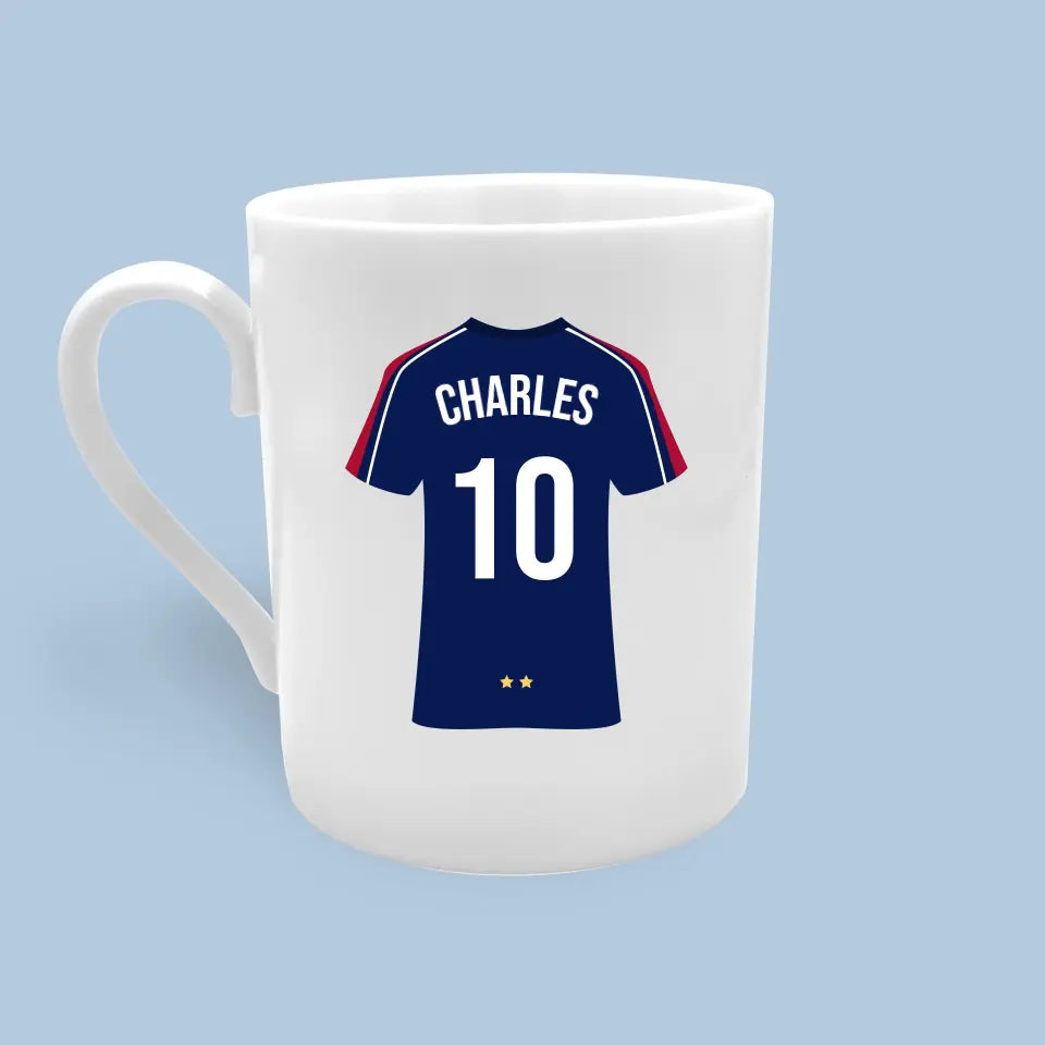 Mug personnalisé maillot de foot équipe de France