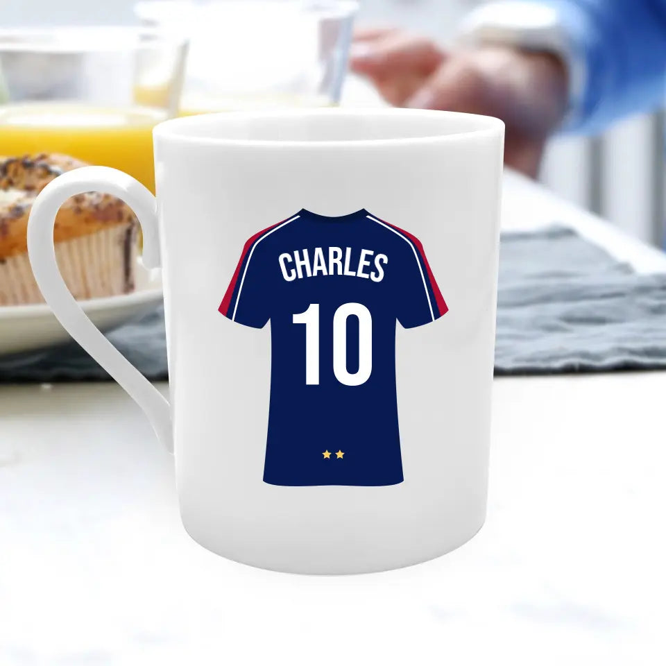 Mug personnalisé maillot de foot équipe de France