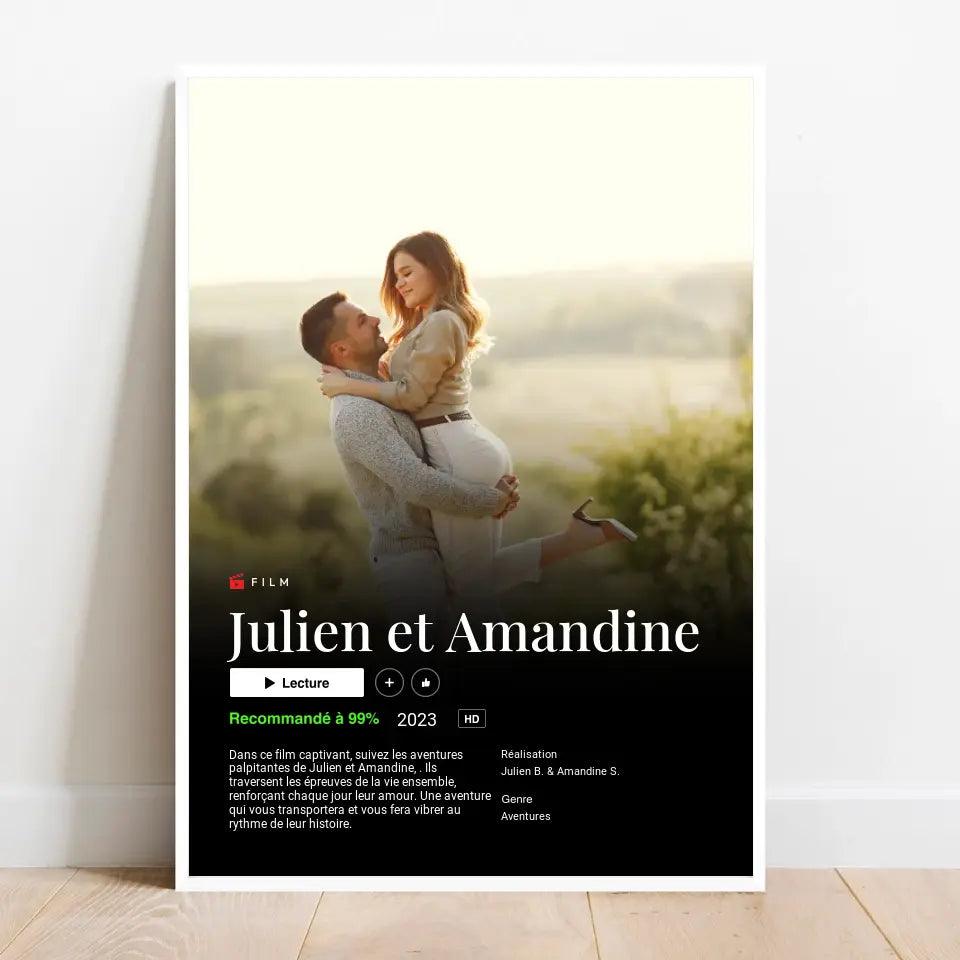 Affiche personnalisée Netflix Couple - cestfrancais.fr
