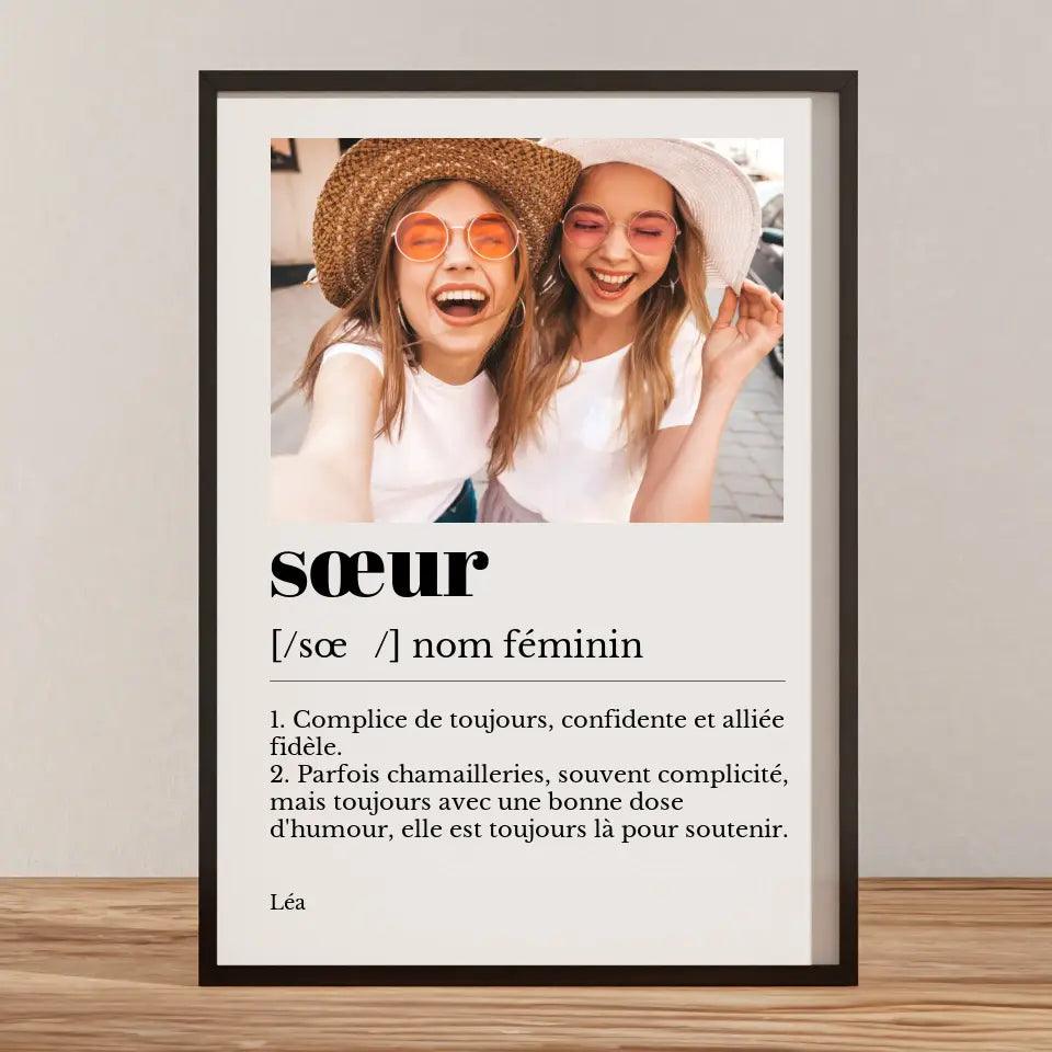 Affiche personnalisée définition soeur - cestfrancais.fr