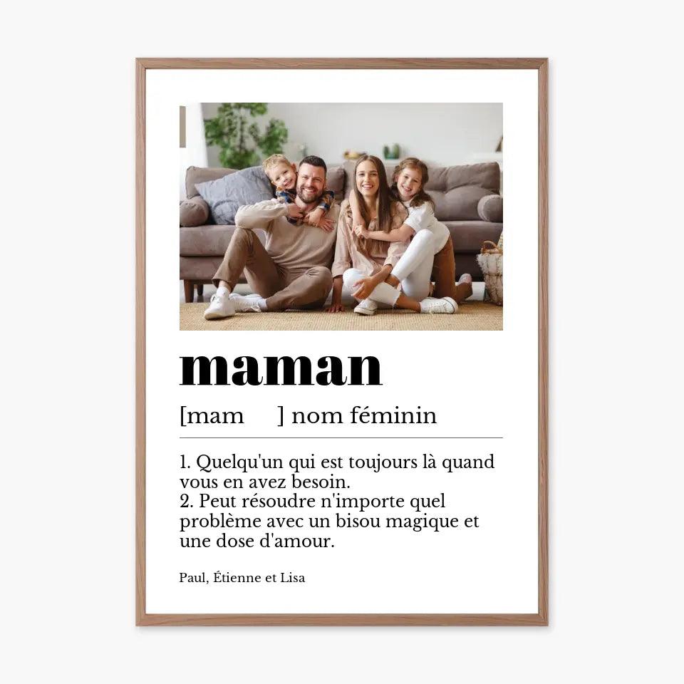 Affiche personnalisée définition maman - cestfrancais.fr