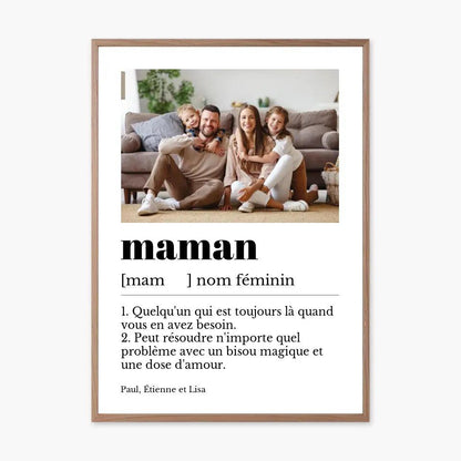 Affiche personnalisée définition maman - cestfrancais.fr