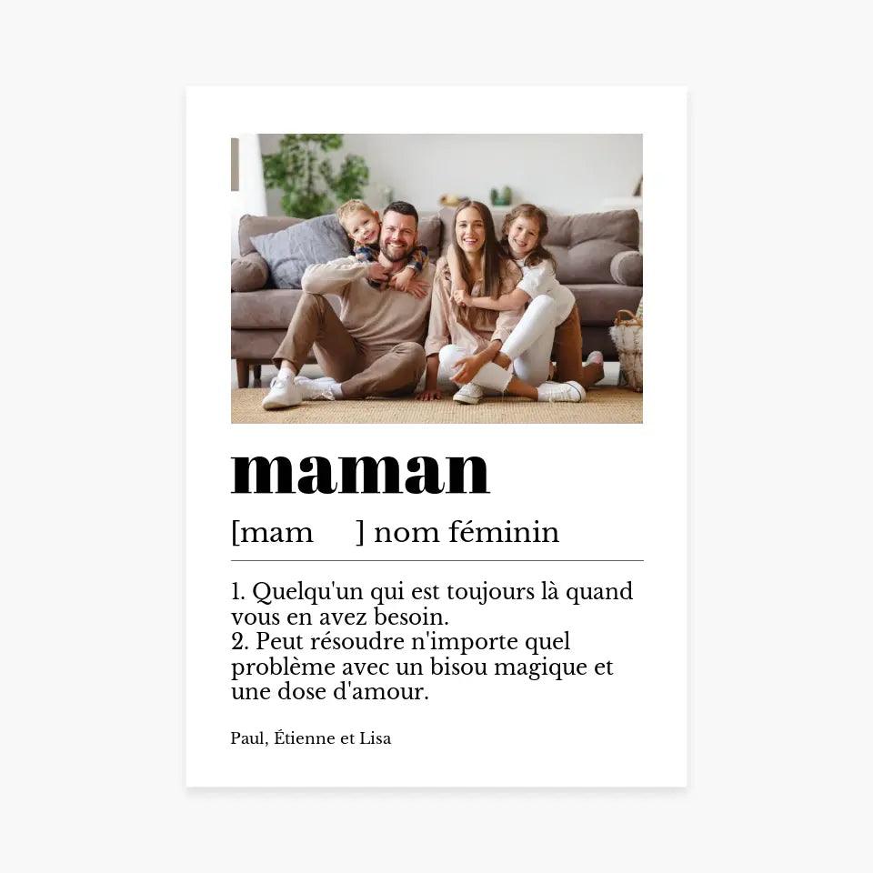 Affiche personnalisée définition maman - cestfrancais.fr