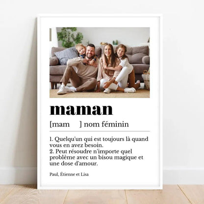 Affiche personnalisée définition maman - cestfrancais.fr