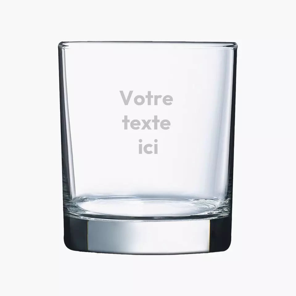 Verre à whisky personnalisé - Texte personnalisé