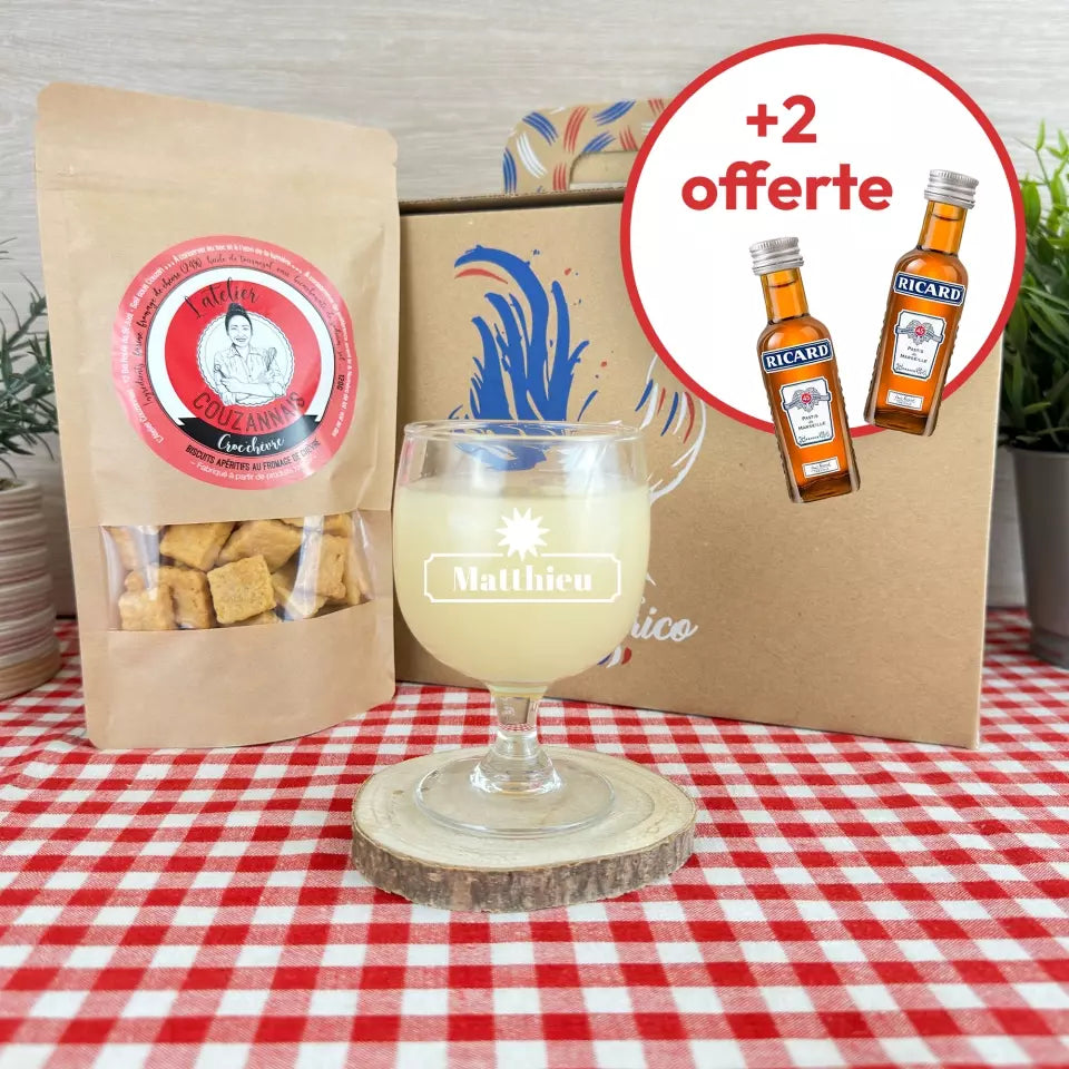 Coffret cadeau Apéro Ricard - Verre à ricard personnalisé