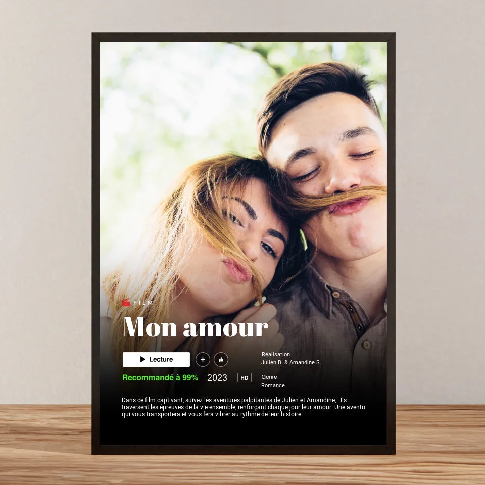 Affiche personnalisée Netflix Couple