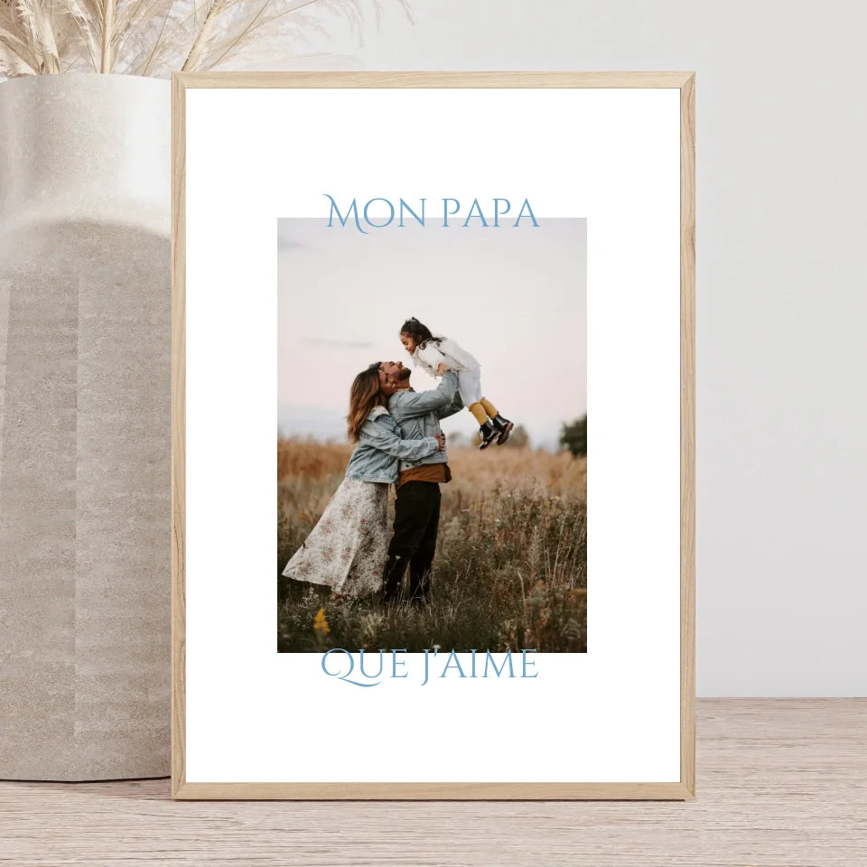 Affiche personnalisée - Mon papa que j&