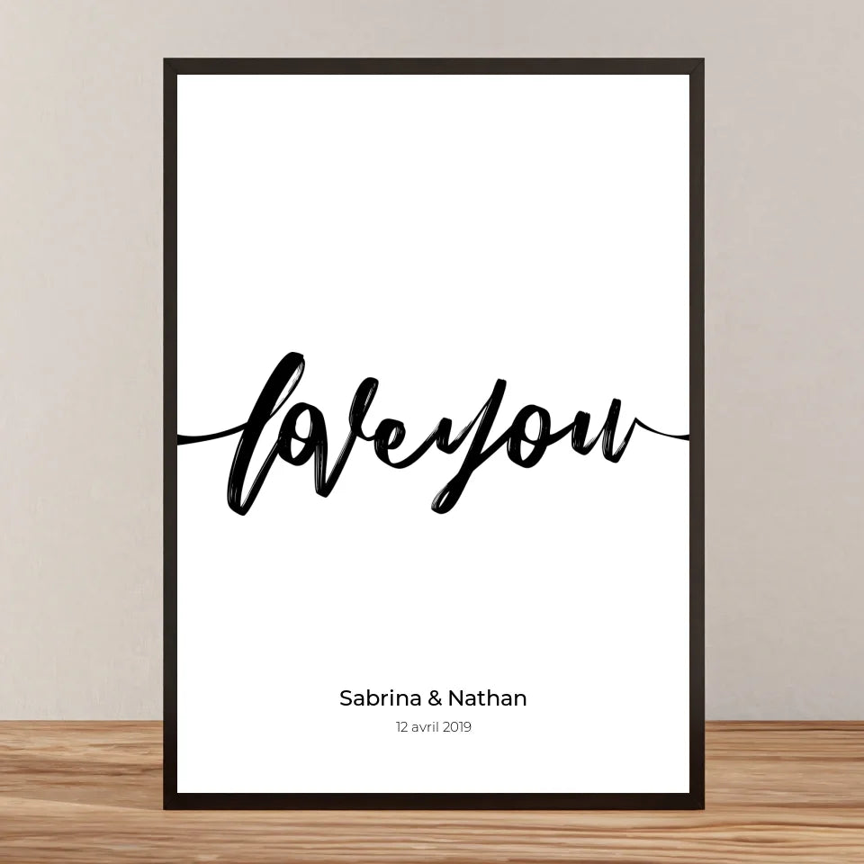 Affiche personnalisée - Love You