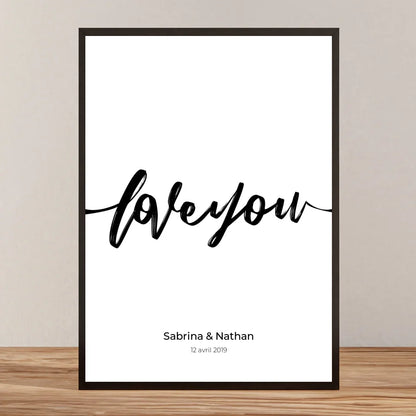 Affiche personnalisée - Love You