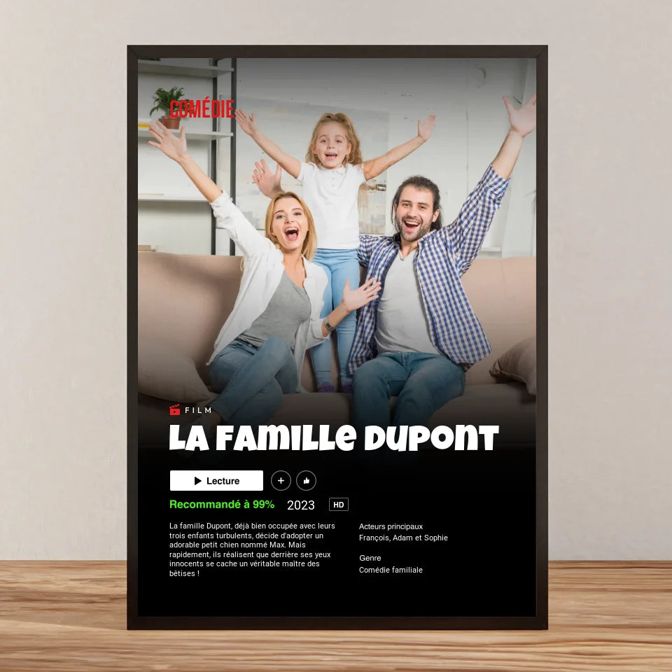 Affiche personnalisée Netflix Famille