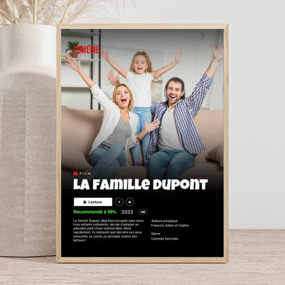 Affiche personnalisée Netflix Famille