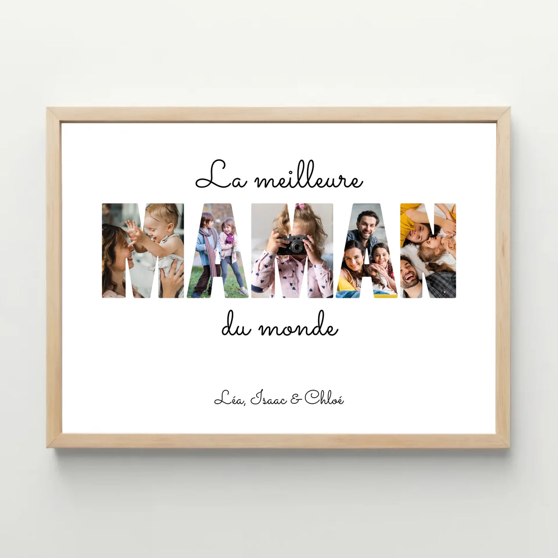 Affiche personnalisée - Meilleure maman du monde - cestfrancais.fr