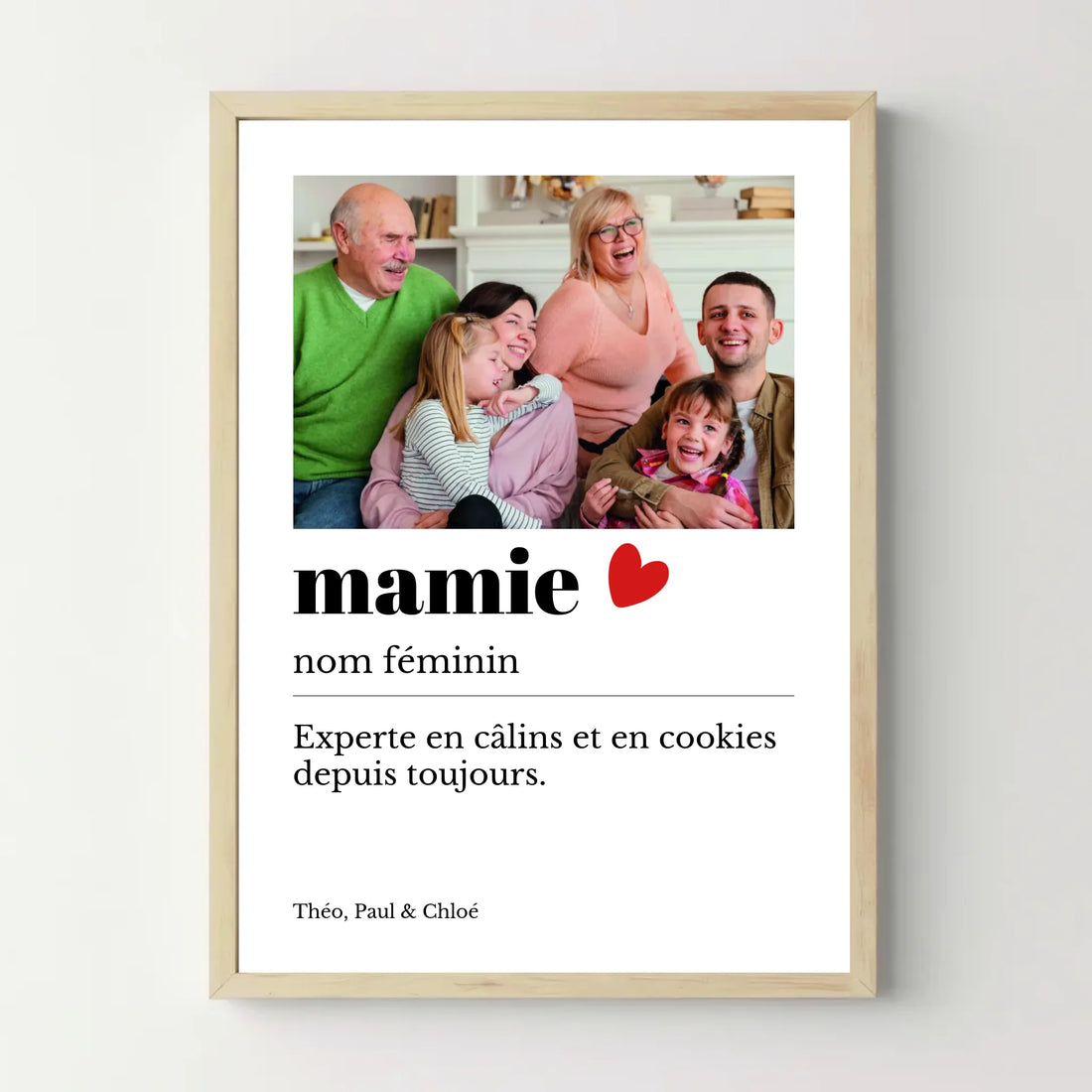 Affiche personnalisée définition mamie - cestfrancais.fr