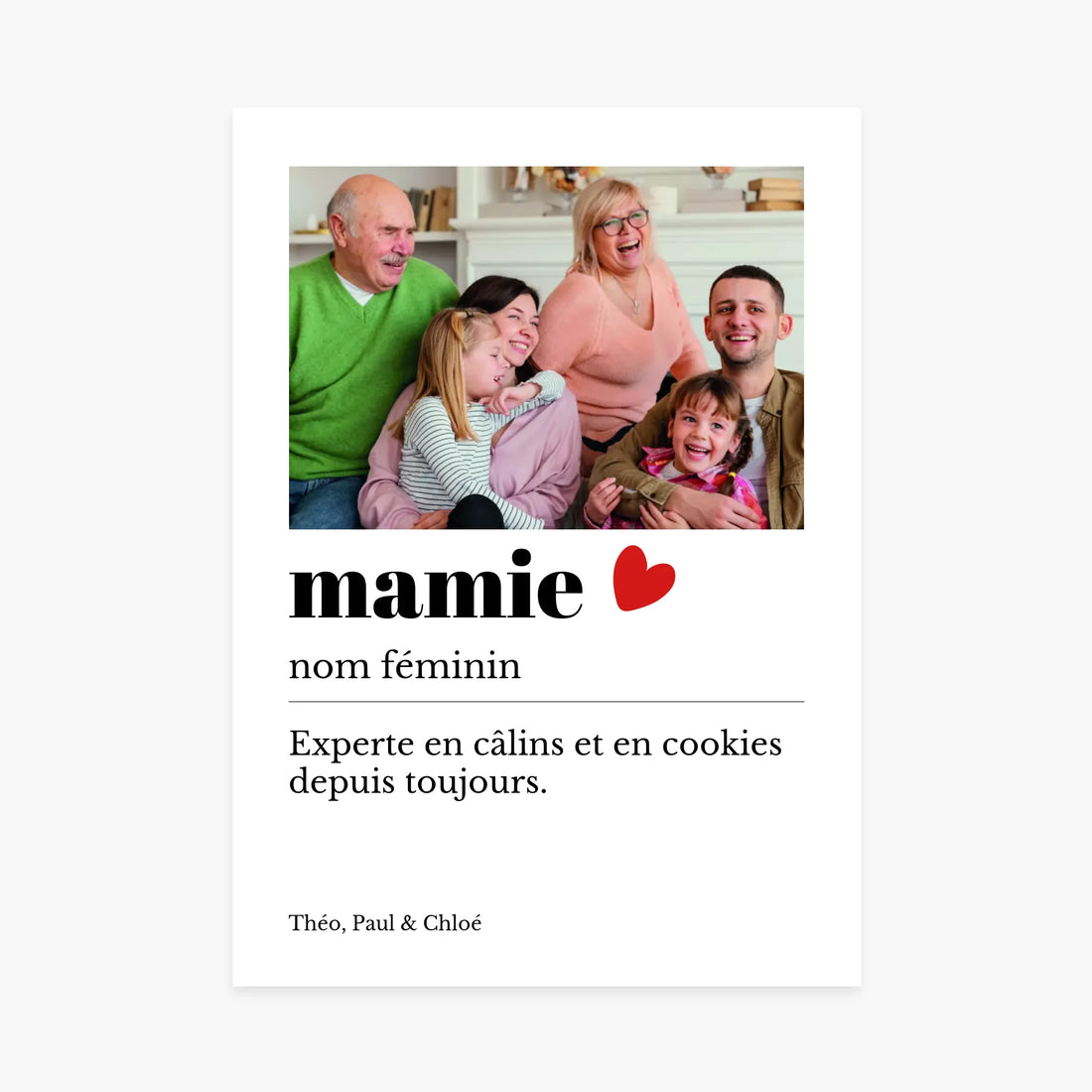 Affiche personnalisée définition mamie - cestfrancais.fr