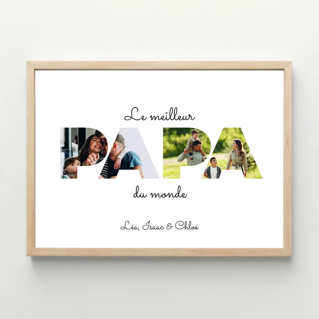 Affiche personnalisée &quot;Le meilleur papa du monde&quot; - cestfrancais.fr