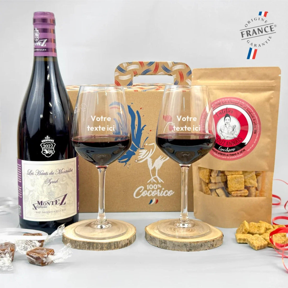 Coffret Vin Duo personnalisé - cestfrancais.fr