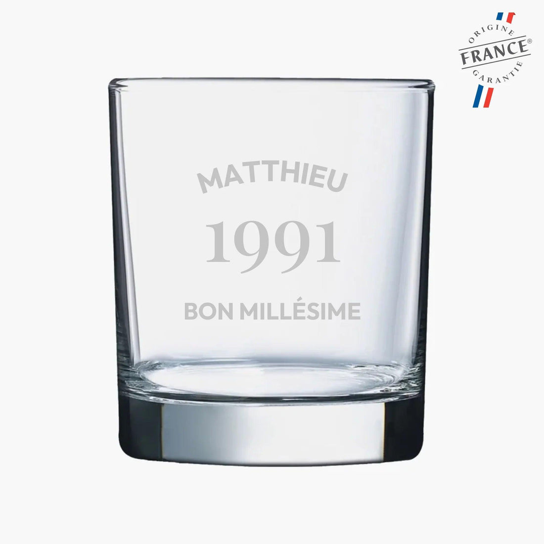 Verre à Whisky personnalisé - Bon millésime - cestfrancais.fr