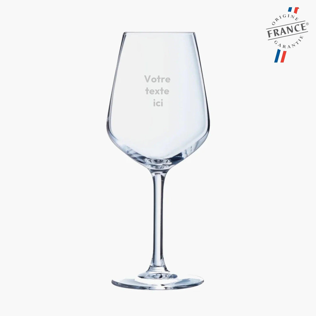 Verre à vin personnalisé - Texte personnalisé - cestfrancais.fr