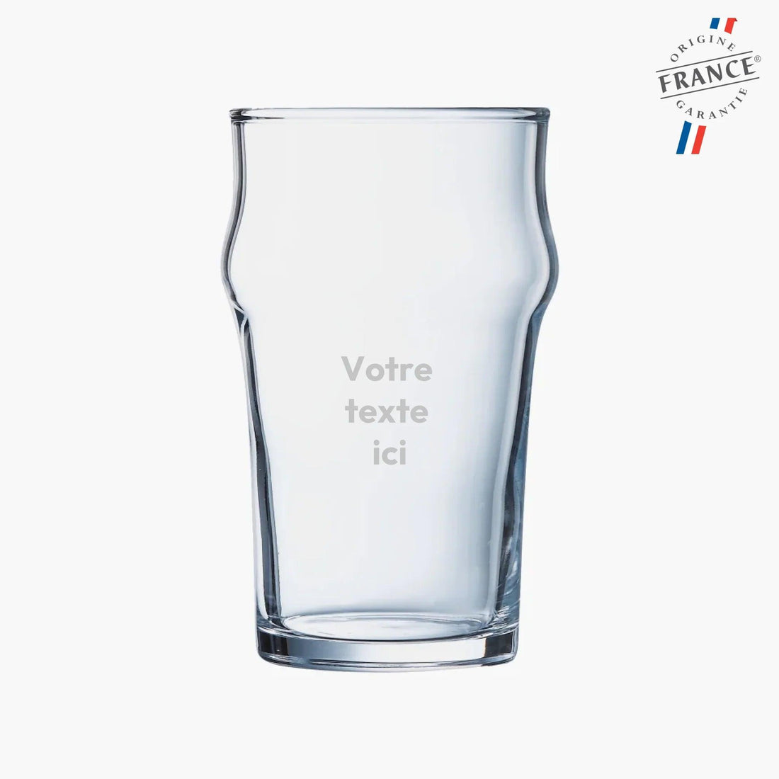 Verre à bière personnalisé - Texte personnalisé - cestfrancais.fr