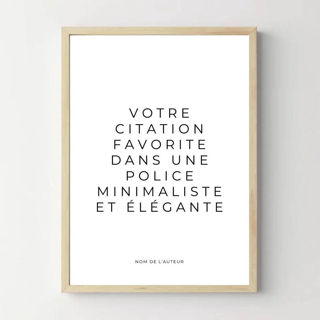 Affiche personnalisée - Votre citation favorite - cestfrancais.fr