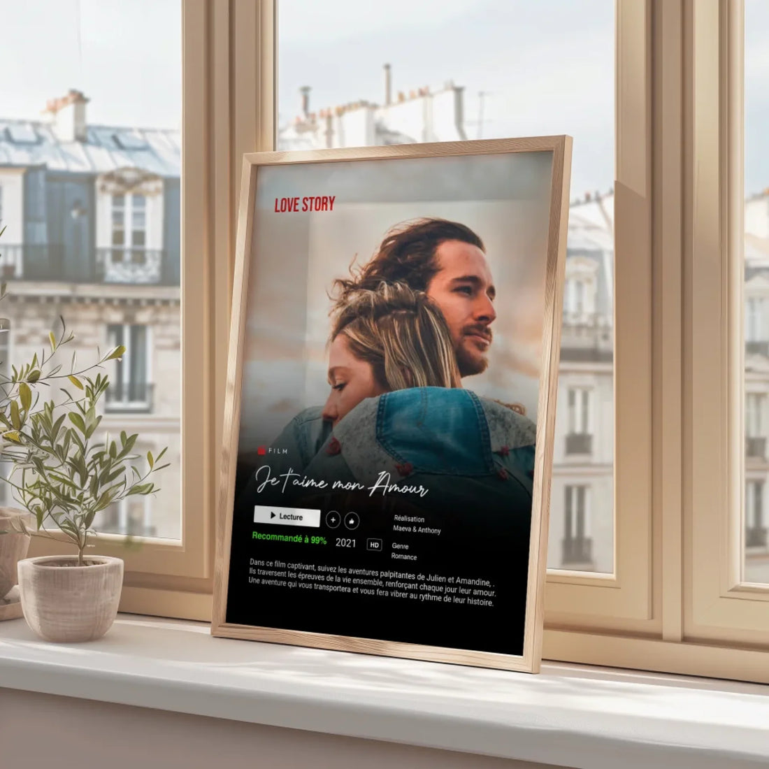 Affiche personnalisée Netflix Couple - cestfrancais.fr