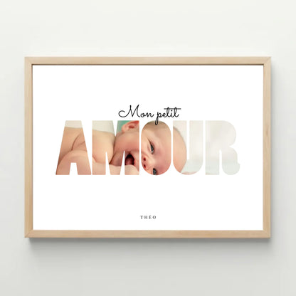 Affiche personnalisée enfant - Mon Petit Amour photo - cestfrancais.fr