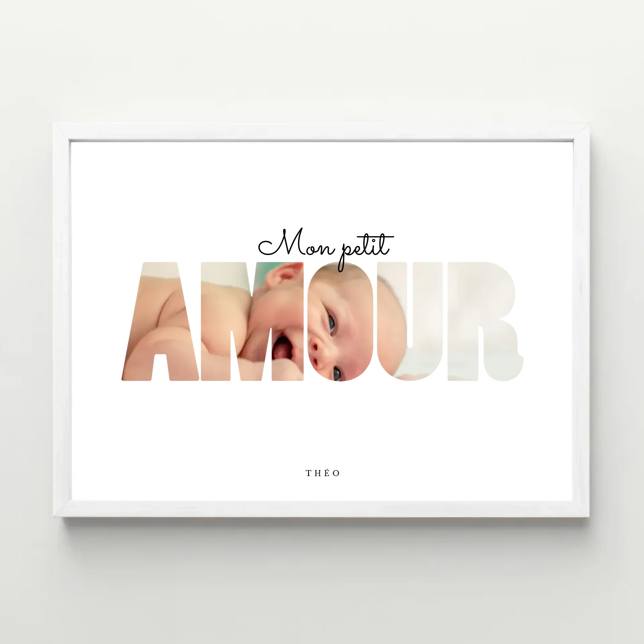 Affiche personnalisée enfant - Mon Petit Amour photo - cestfrancais.fr