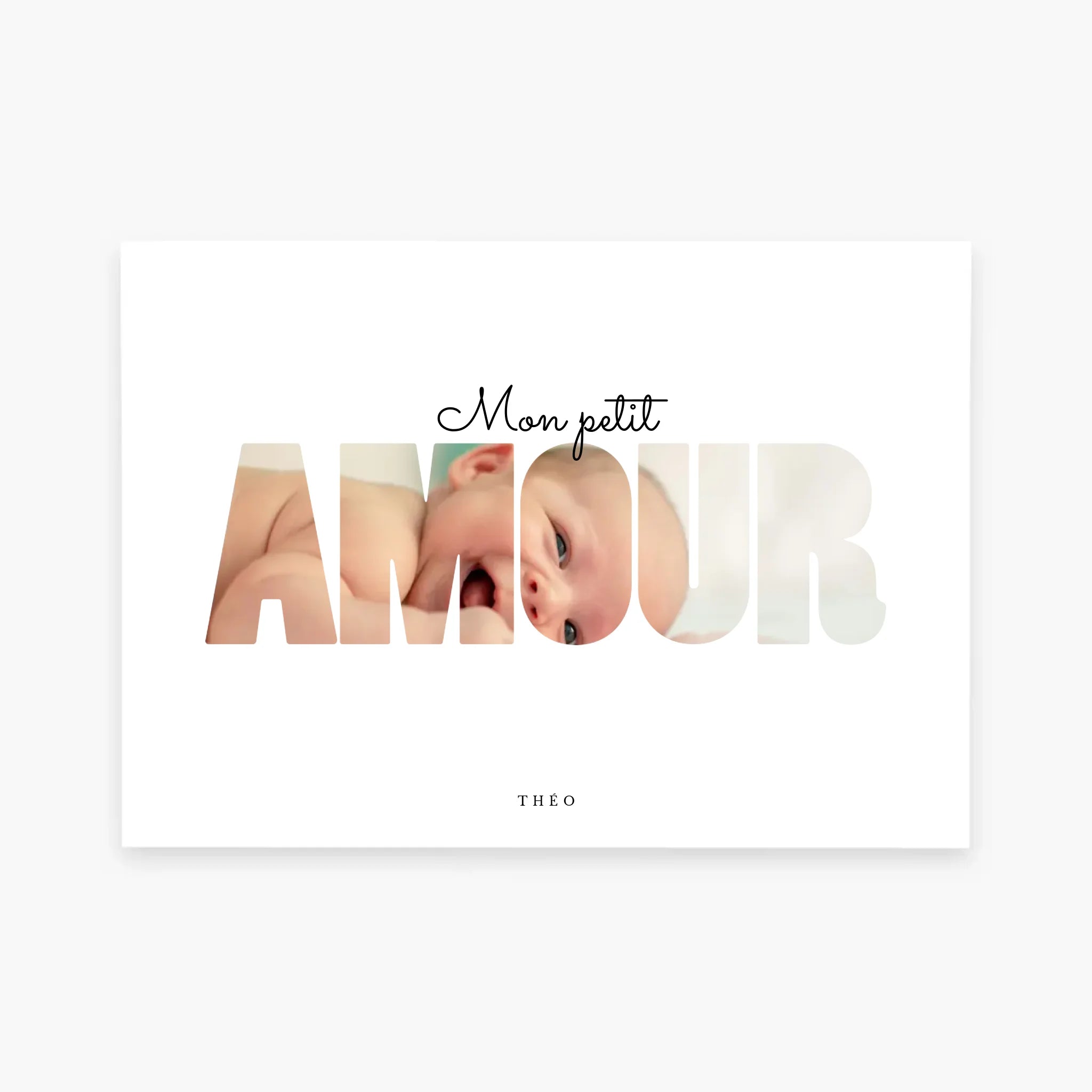 Affiche personnalisée enfant - Mon Petit Amour photo - cestfrancais.fr