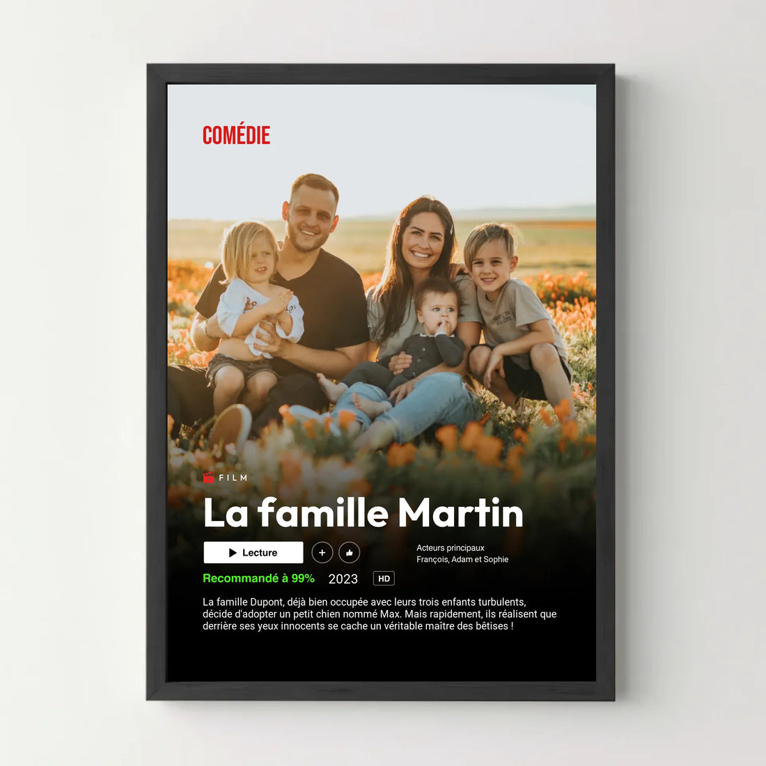 Affiche personnalisée Netflix Famille - cestfrancais.fr