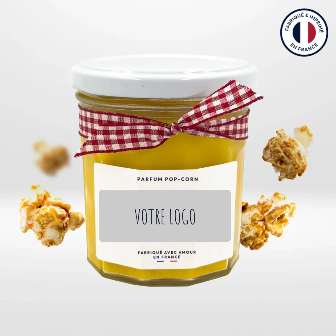 Bougie pot de confiture - Votre logo - cestfrancais.fr