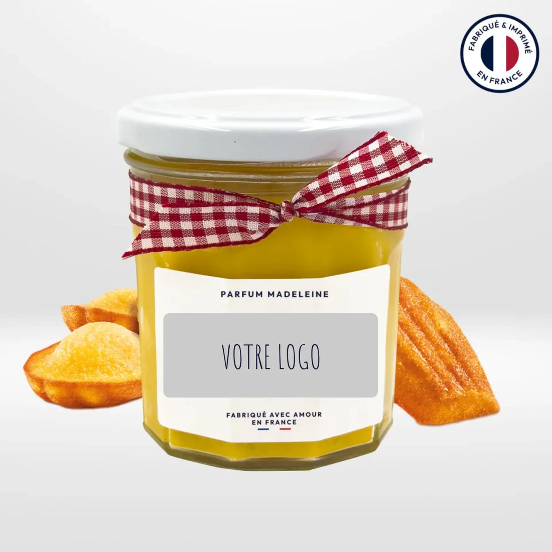 Bougie pot de confiture - Votre logo - cestfrancais.fr