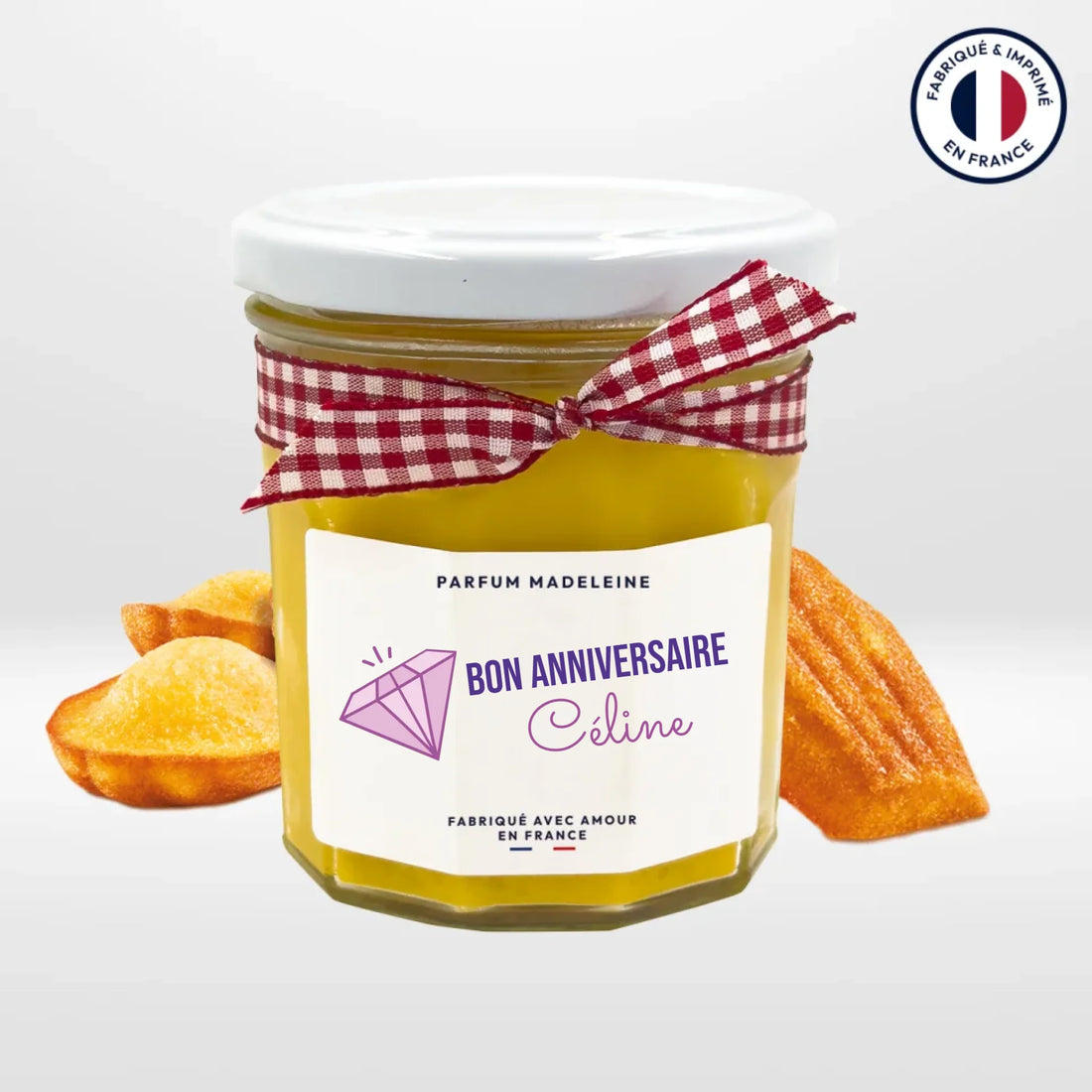 Bougie pot de confiture - Bon anniversaire 