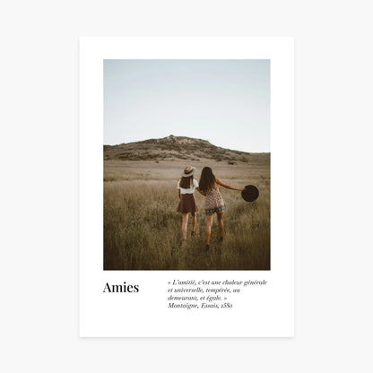 Affiche personnalisée - Meilleure Amie - Poster photo