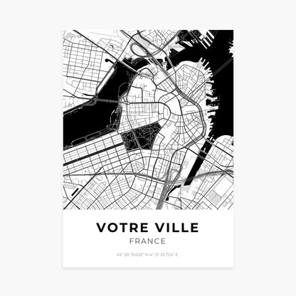 Affiche carte personnalisée - Classique