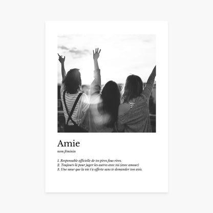 Affiche personnalisée - Définition amie simple