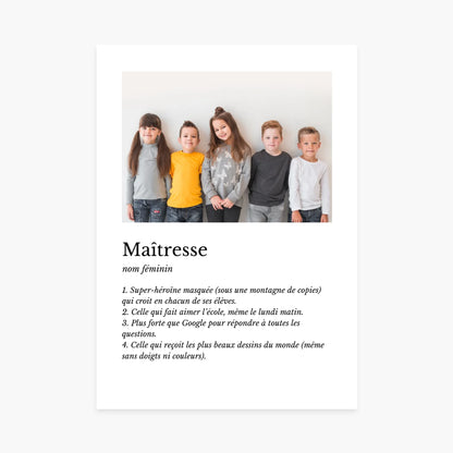 Affiche personnalisée - Définition Maîtresse