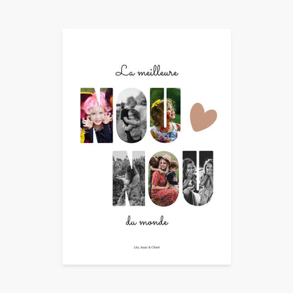 Affiche personnalisée avec photo, texte &