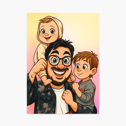 Affiche personnalisée - Votre photo en caricature cartoon