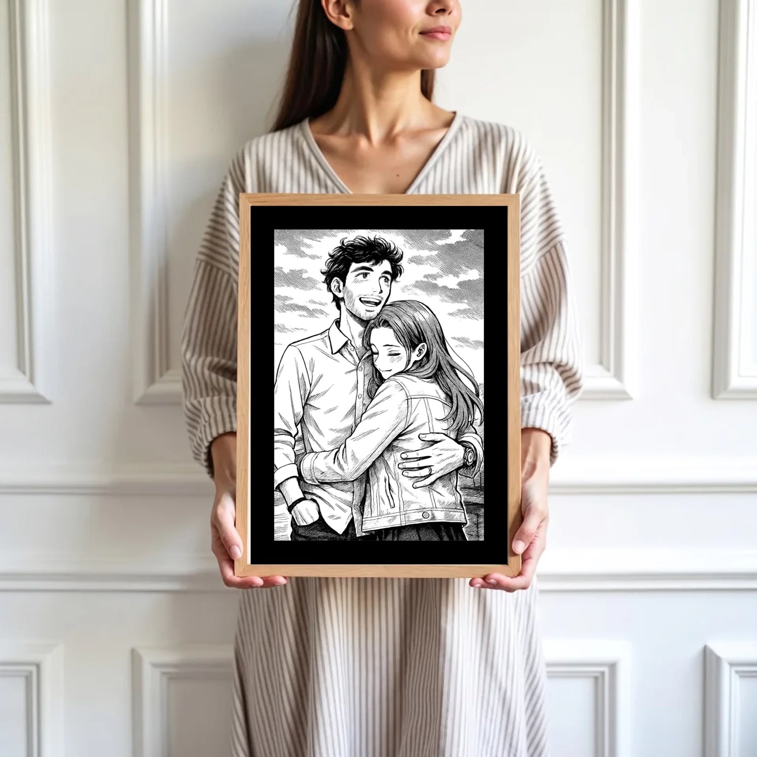 mockup-femme-cadre-bois