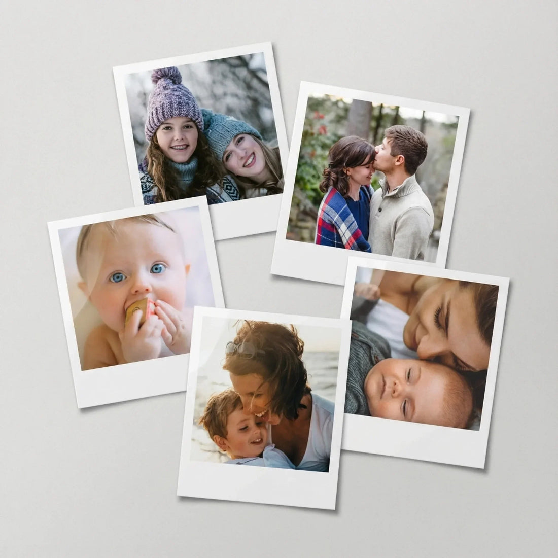Polaroids souvenirs photo famille, couple, bébé, idées cadeaux personnalisés