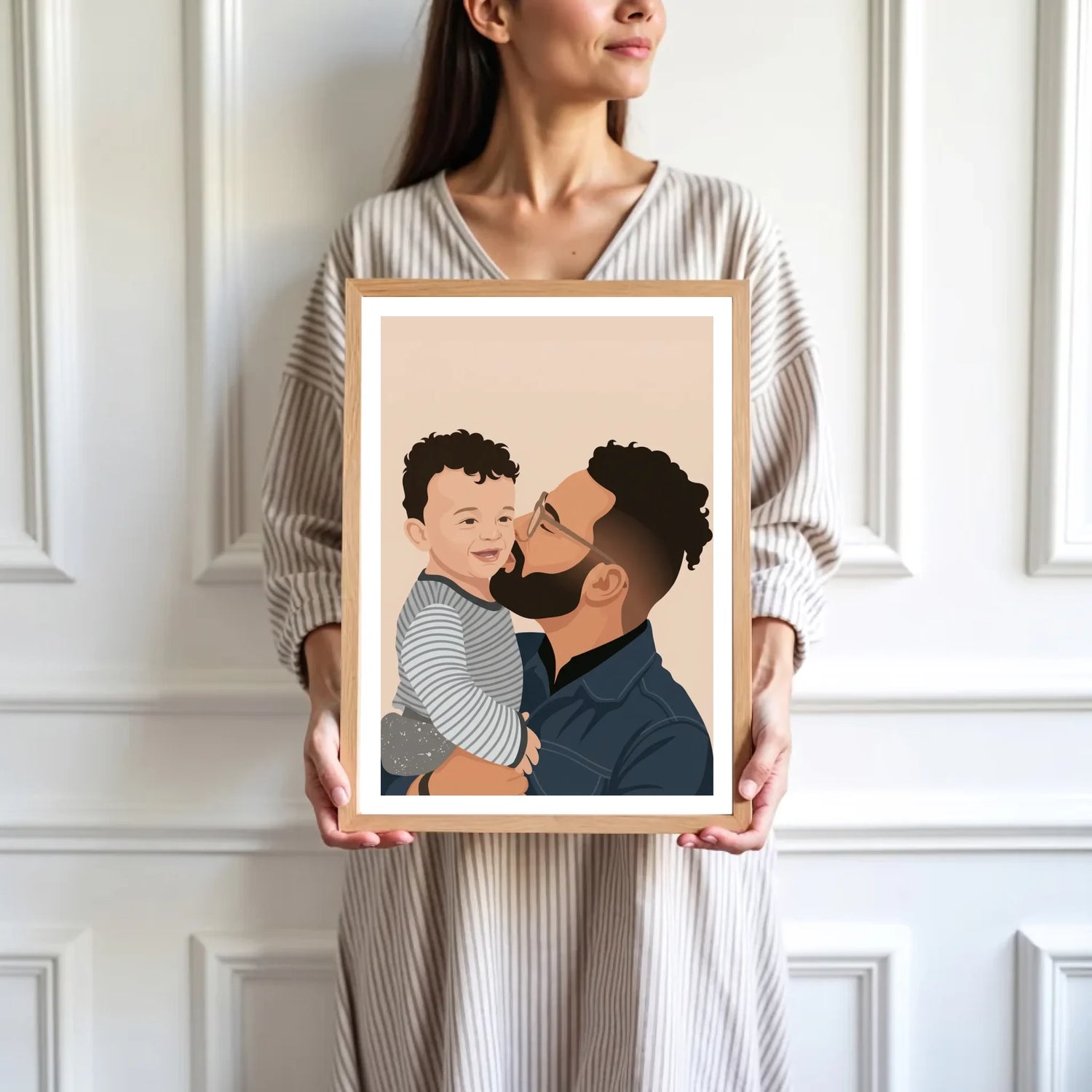 mockup-femme-cadre-bois