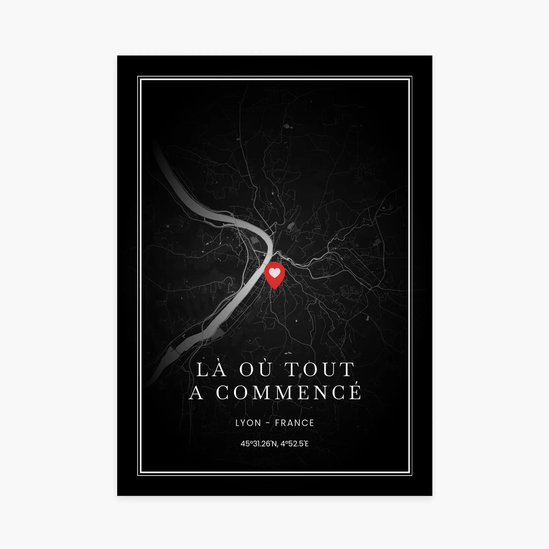 Affiche personnalisée couple Dark Love - Lieu de la première rencontre