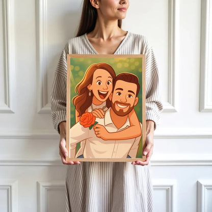 mockup-femme-cadre-bois