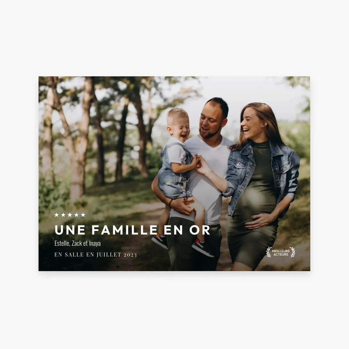 Impression Personnalisée Sur Toile 40x50cm - Photo Famille, Paysage, Portrait